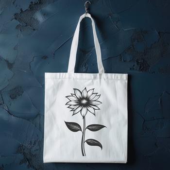 A single wild flower in full bloom, with intricate details and delicate petals, suitable for digital design and crafting.