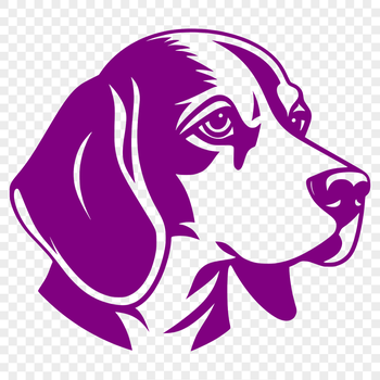 A high-quality digital illustration of a Beagle dog's head in vector format.