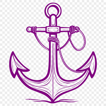 A set of anchor symbols in a nautical theme, suitable for vector design and clip art.