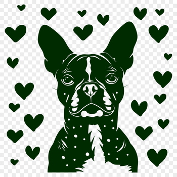 A cute Boston Terrier dog breed illustration, ideal for clip art designs.