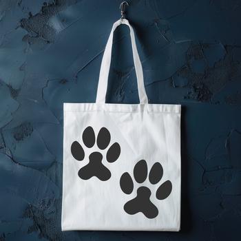 Vector graphic design featuring individual paw print icons suitable for commercial or personal use.