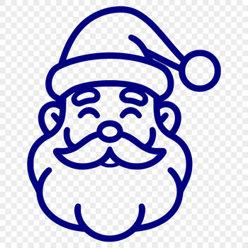 Simple illustration of Father Christmas with a cheerful expression.