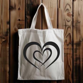 A vector heart shape with clean lines and sharp edges.