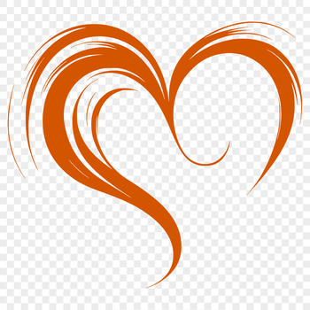 A stylized heart shape with ornate details, suitable for Valentines Day or wedding decorations.
