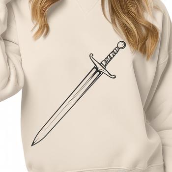 A high-quality, scalable graphic representation of a sword, suitable for digital use in designs and projects.