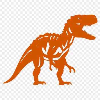 A prehistoric t rex dinosaur depicted in a full-body pose.