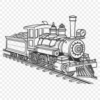 Free Unique Train Printable Artwork