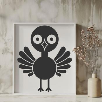 A realistic illustration of a turkey in full-body pose, suitable for commercial or personal use as vector art.