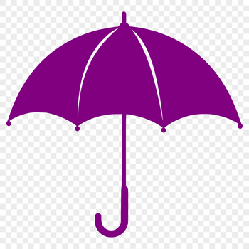 Vector illustration of a colorful umbrella in the rain.