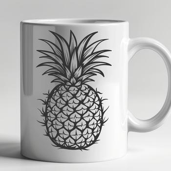A 2D illustration of a pineapple, suitable for digital designs and crafts.