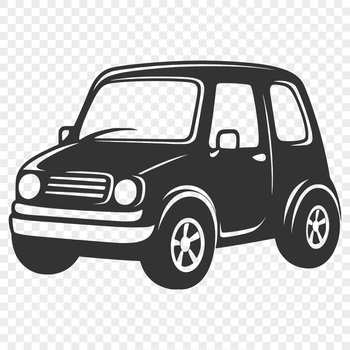 A graphic representation of a vehicle as a scalable SVG file for various design applications.