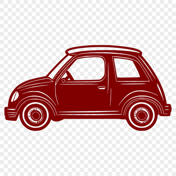 A detailed illustration of a car in vector format, suitable for digital cutting machines like Cricut.
