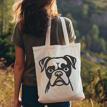 A detailed illustration of a Boxer dog's head, suitable for digital crafting and design projects.