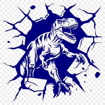 A detailed clip art design featuring a single large dinosaur figure in high-resolution digital format.
