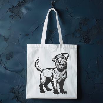 A full-body illustration of a miniature dog breed, suitable for personal or commercial use in digital designs.