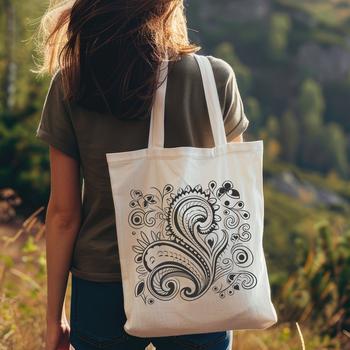 An intricate paisley pattern element, ideal for use in graphic design software like Illustrator and Procreate.