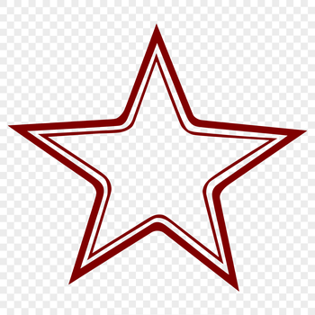 A simple line drawing of a star with multiple points.