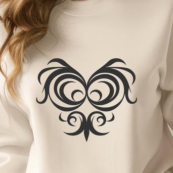 An ornate heart icon designed as a vector graphic, ideal for use in digital designs and projects.