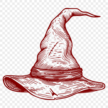 A young witch stands in a spooky forest, wearing a tall pointed hat and surrounded by magical symbols.