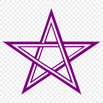 A witch's pentagram surrounded by mystical symbols, perfect for Halloween decorations or gothic-inspired designs.