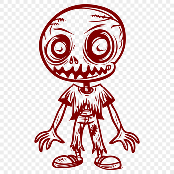 A full-body witch character in a spooky setting.