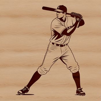 A vector illustration of a baseball with stitching detail and texture.
