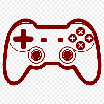 A detailed vector design of a standard video game controller layout.