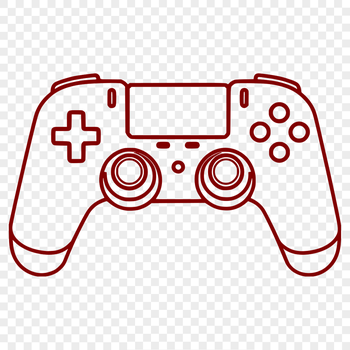 A high-resolution digital game controller with buttons and joysticks, ideal for vector art and cutting machine designs.
