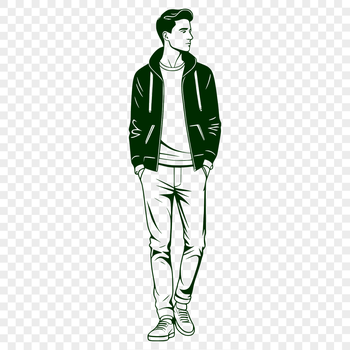 An adult male figure in vector format.