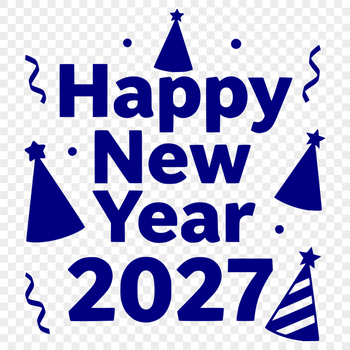 A minimalist illustration of a calendar flipping to the first day of 2027.