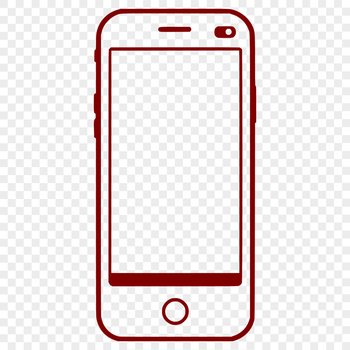 A stylized illustration of a smartphone with various digital features.