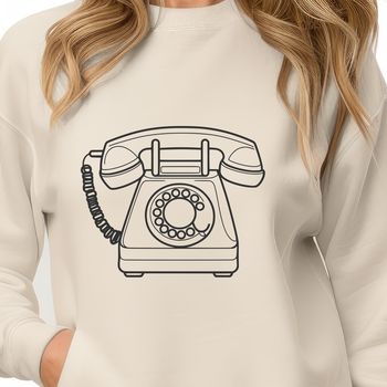 A vector illustration of a modern telephone with a sleek design.