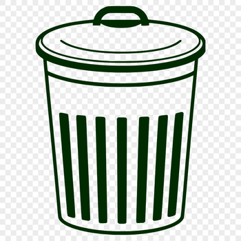 Vector illustration of a standard trash can for design projects.