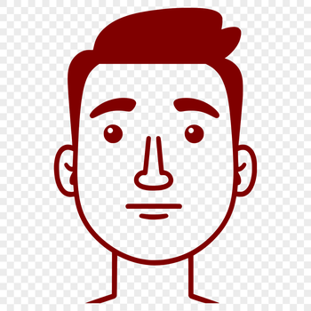 An editable digital graphic representation of a man in SVG format.