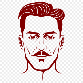 A stylized illustration of a man in simple lines.