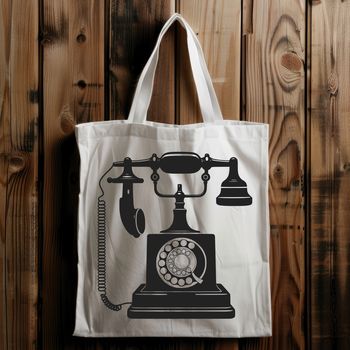 A digital illustration of a telephone with modern design elements.