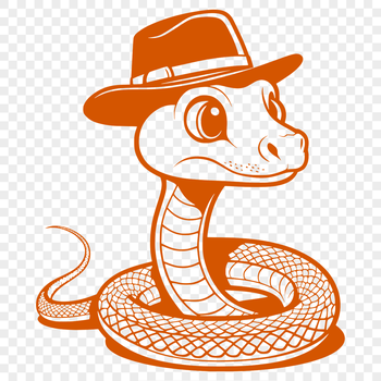 A colorful illustration of a snake in vector format.