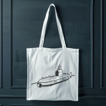 Illustrative diagram of a military submarine vessel in vector format.