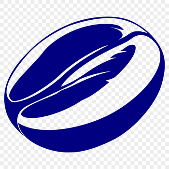 Illustrated coffee bean graphic designed as a vector template.