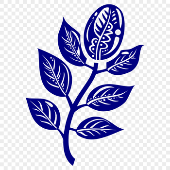 A detailed illustration of a coffee bean in a stylized format.