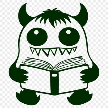SVG illustration of a cute Halloween monster character in vector format.
