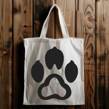 SVG design featuring realistic animal paw prints