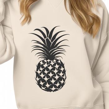 A colorful illustration of a pineapple fruit on a transparent background, suitable for digital use.