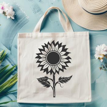 A detailed illustration of a sunflower in bloom, suitable for vector graphics.