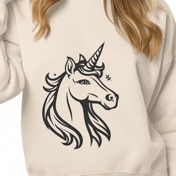 A mythical creature with a single horn on its head, typically depicted in fairy tales.