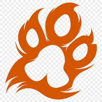 A high-quality SVG illustration of an animal paw print design.