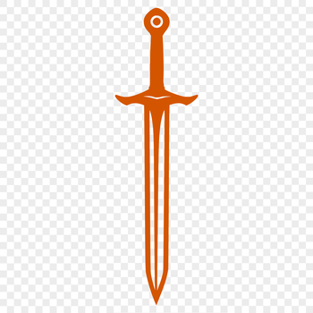 A detailed illustration of a sword, designed as a vector graphic for various digital applications.