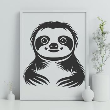 Unique Sloth - Laser Engraver PNG