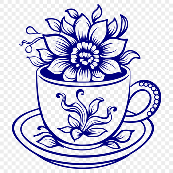 A simple cup illustration in a vector design format.