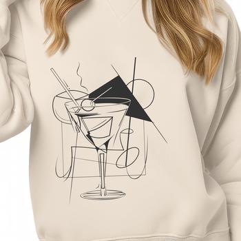 A digital illustration of a cocktail in a glass, suitable for vector graphics.